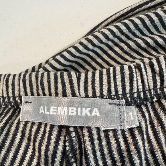 Alembika Essential Punto Striped Lantern Barrel Pull On Pants Lagenlook US 6-8 - Picture 4 of 8